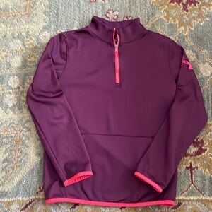 Under Armour burgundy coldgear quarter zip, youth medium